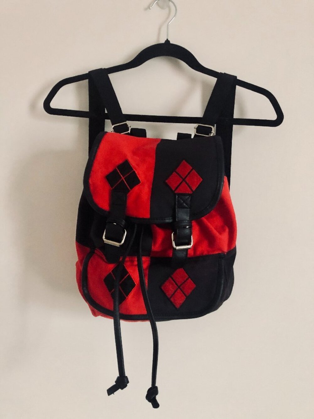 DC Comics Harley Quinn Backpack Rare Suicide Squad Red Black Cosplay 32x30cm